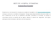 Best eye hospital in pakistan