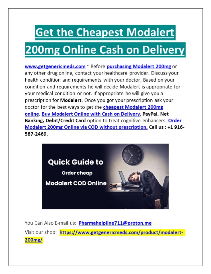 Get the Cheapest Modalert 200mg Online Cash on Delivery
