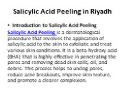 Salicylic Acid Peeling in Riyadh