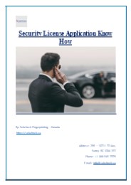 Security License Application Know How