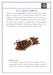 How to Utilize Your Vanilla Pods