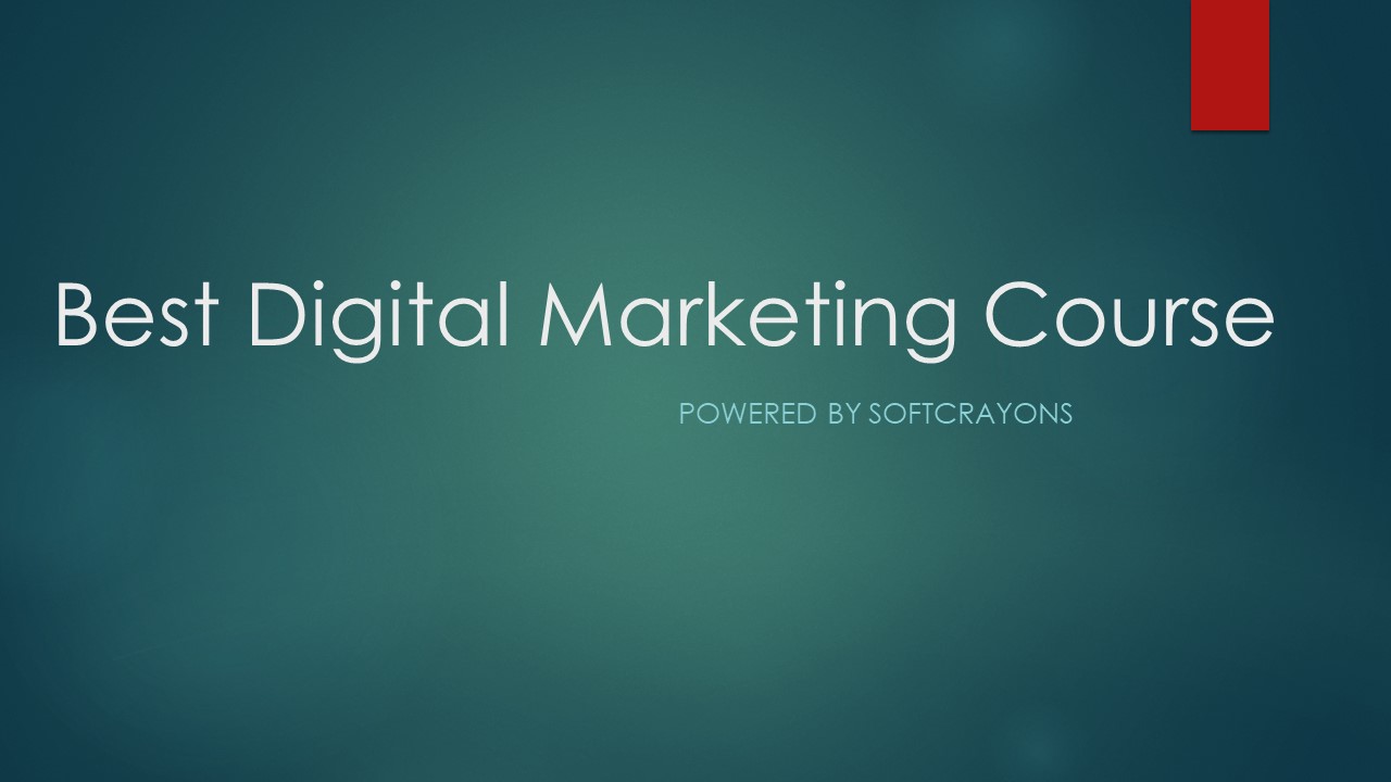 Best Digital Marketing Training Institute