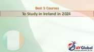 Best 5 Courses To Study in Ireland in 2024