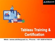 Tableau Online Certification Training Course in Hyderabad India