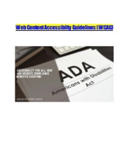 Web Content Accessibility Guidelines (WCAG)