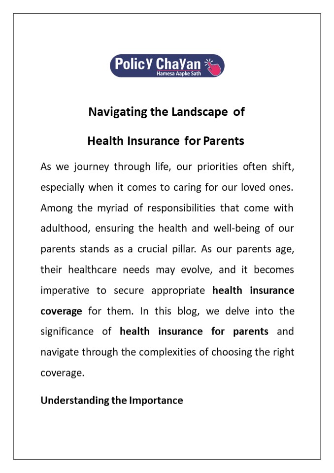 Navigating the Landscape of Health Insurance for Parents