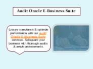 Audit Oracle E-Business Suite