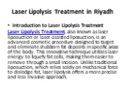 Laser Lipolysis Treatment in Riyadh