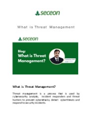 What is Threat Management?