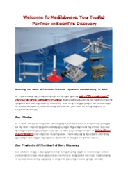 Scientific Equipment Manufacturing Company in India