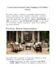Explore the Furniture market