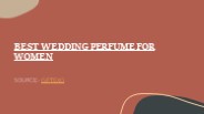 best wedding perfume for women