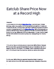 Get the Best Eatclub Share Price only at Planify