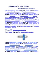 8 Reasons To Hire Polish Software Developers