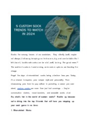5 Custom Sock Trends to Watch in 2024