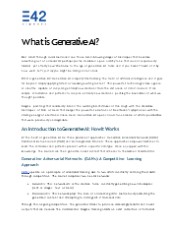 What is Generative AI and How it works?