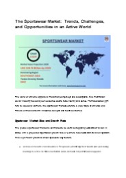 Explore the sportswear market