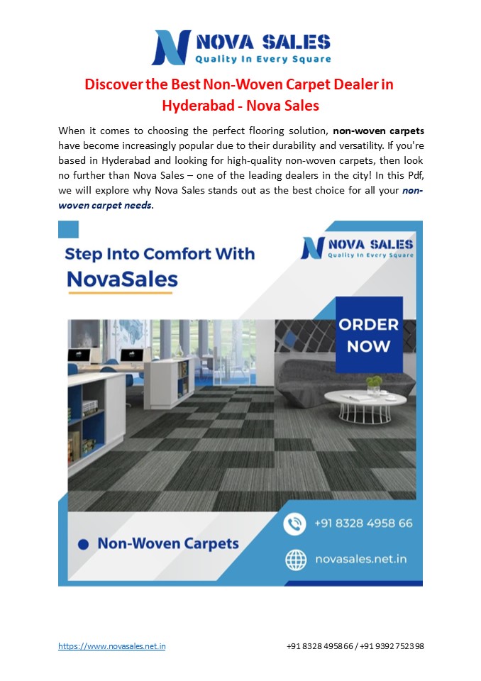 Discover the Best Non-Woven Carpet Dealer in Hyderabad - Nova Sales