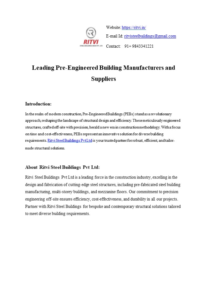 Best Pre Engineered Building Company in Salem