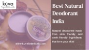 Best Natural Deodorant India