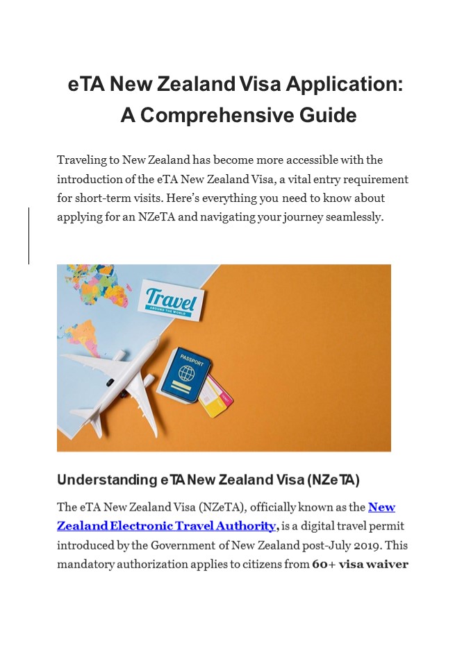 eTA New Zealand Visa Application: A Comprehensive Guide