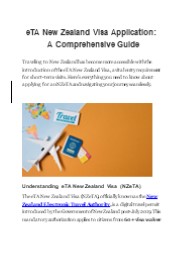 eTA New Zealand Visa Application: A Comprehensive Guide