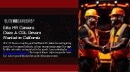 Class A CDL Drivers Wanted in California