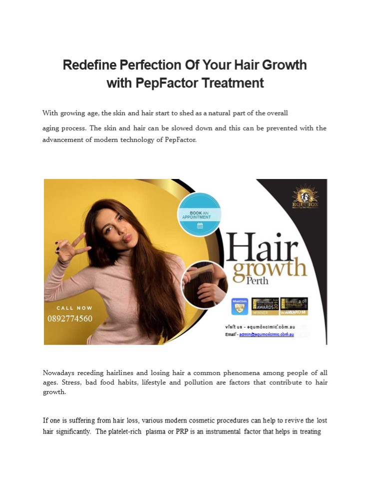 Redefine Perfection Of Your Hair Growth with PepFactor Treatment