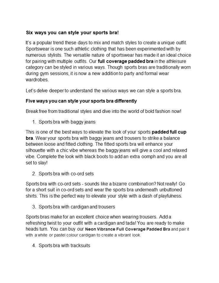 Six ways you can style your sports bra!