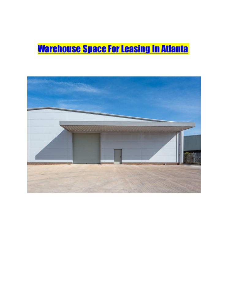 Warehouse Space For Leasing In Atlanta