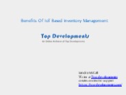 Benefits Of IoT based Inventory Management