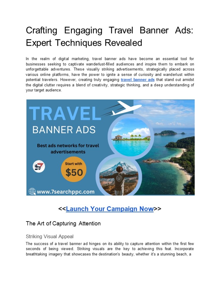 Travel Banner Ads | Advertising Platform For Travel