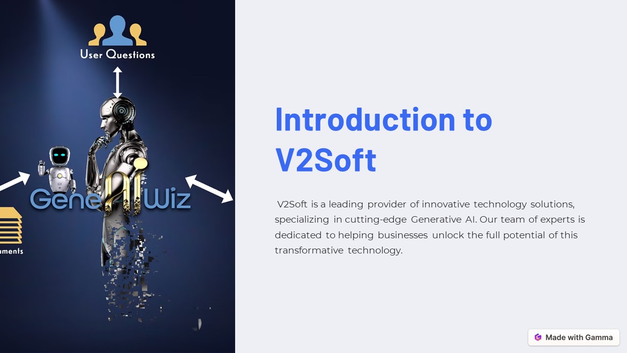 GeneAIwiz - Generative AI for Testing | V2Soft