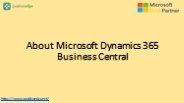 Dynamics 365 Business Central Partner