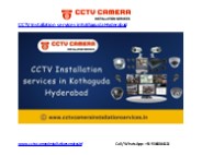 Top CCTV Installation Services in Kothaguda HYD