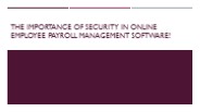 Safeguarding Employee Data in Online Management Systems!
