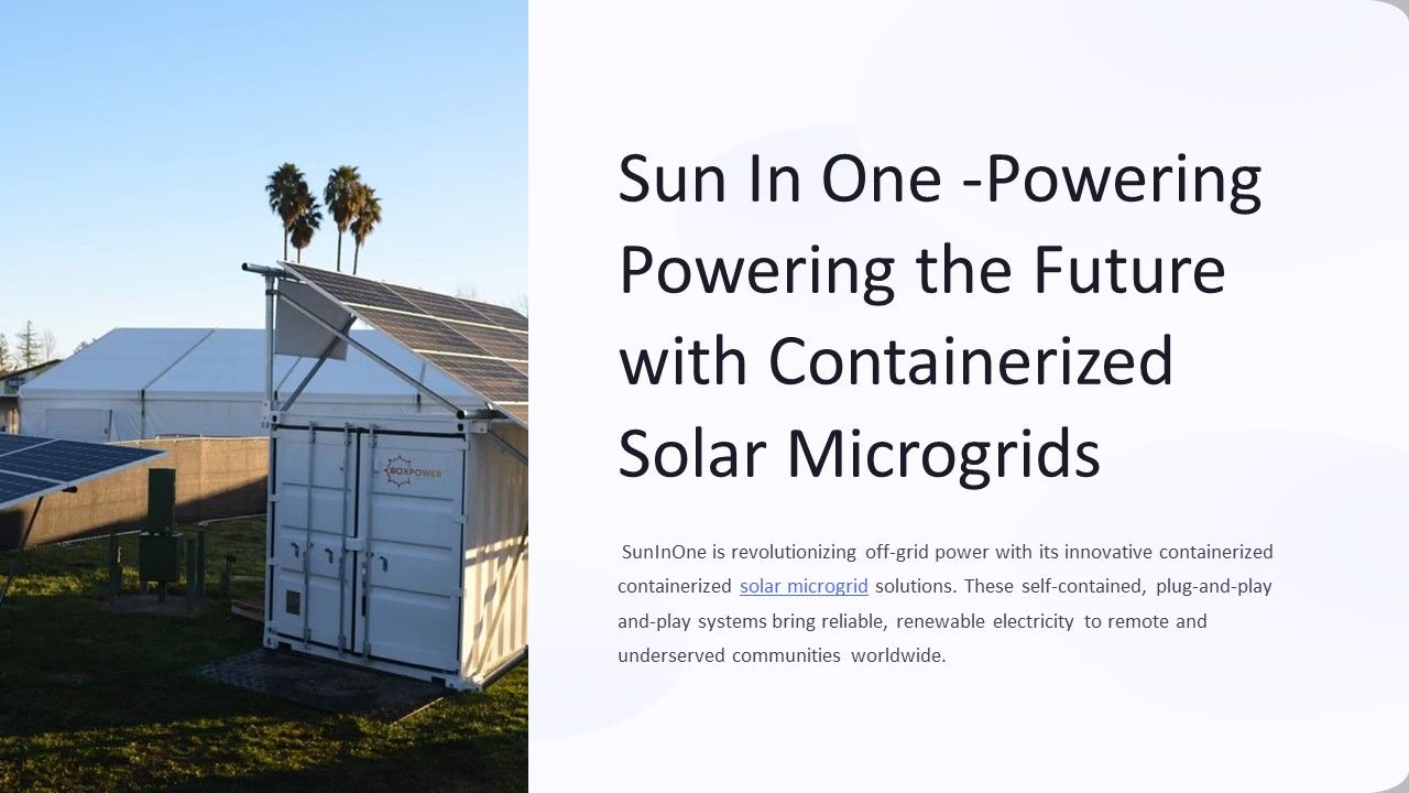 Containerized solar micro grids