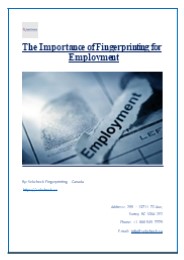 The Importance of Fingerprinting for Employment