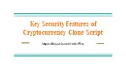 Key Security Features of Cryptocurrency Clone Script