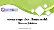 Freeze Boxes: Your Ultimate Mobile  Freezer Solution
