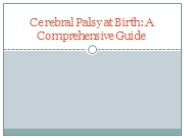 cerebral palsy at birth