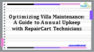 Annual Maintenance Contract For Villas in Dubai
