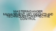 Unlocking Anger Management with Hypnotherapy: Key Points & Techniques Revealed