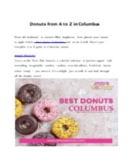 Donuts from A to Z in Columbus