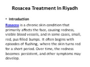 Rosacea Treatment In Riyadh