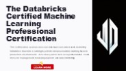 Databricks Certified Machine Learning Professional Certification