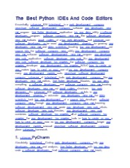 The Best Python IDEs And Code Editors