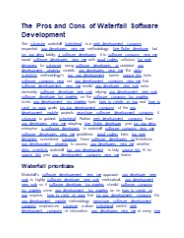 The Pros and Cons of Waterfall Software Development