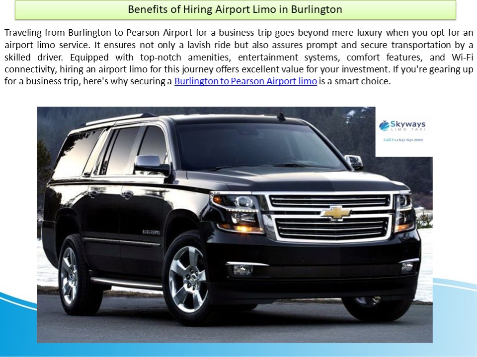 Benefits of Hiring Airport Limo in Burlington