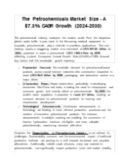 Petrochemicals Market Trends and Forecast